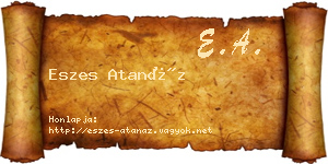 Eszes Atanáz névjegykártya